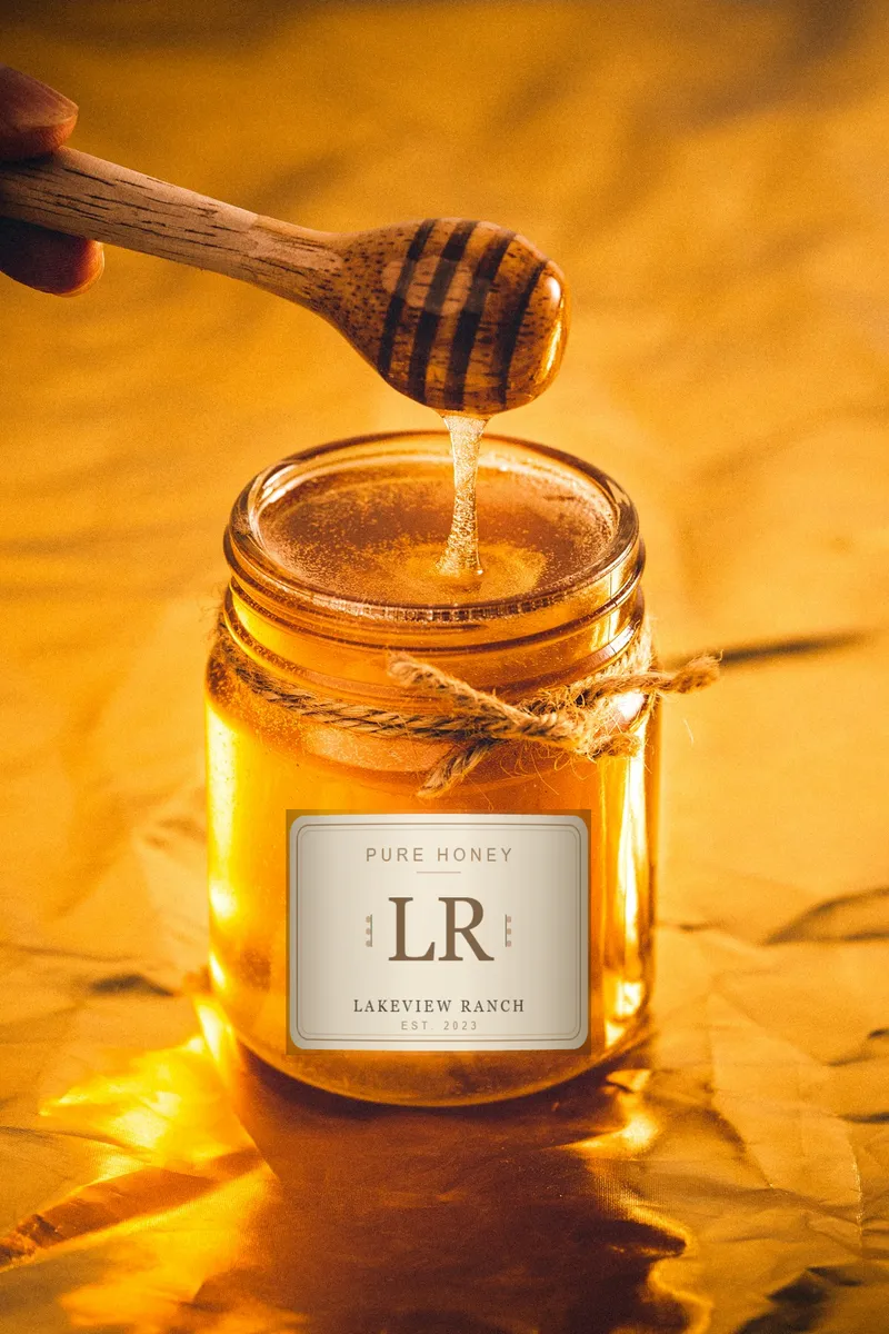 Jar of raw wildflower honey
