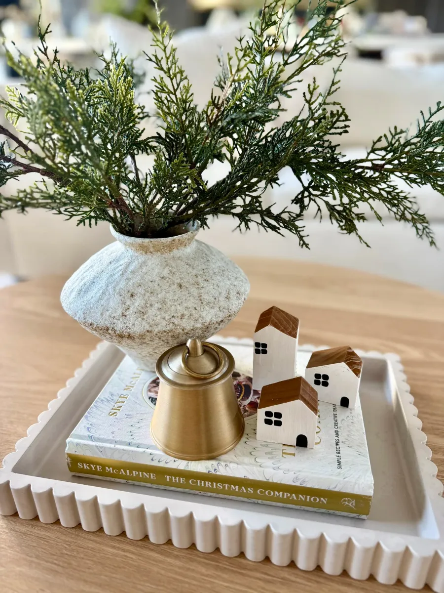 The Mini Merriment Story coffee table vignette