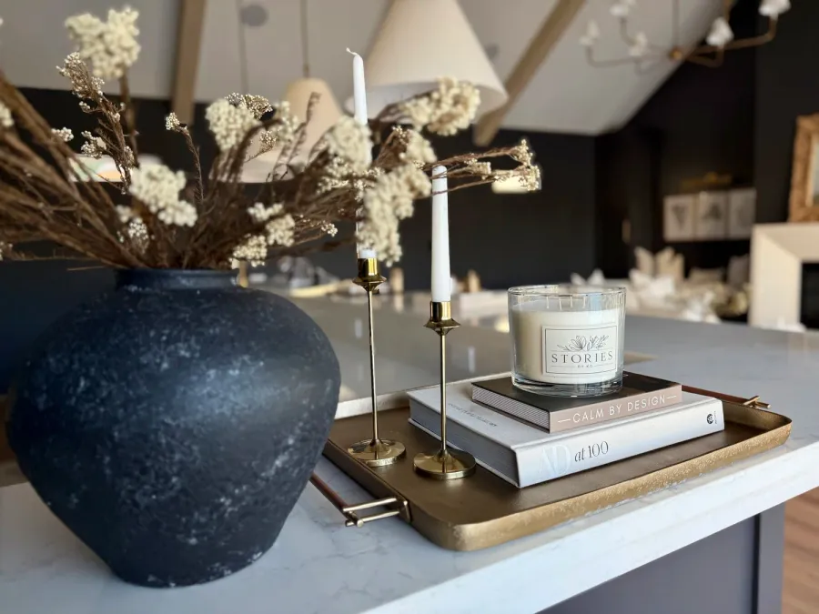 The Original Story coffee table vignette