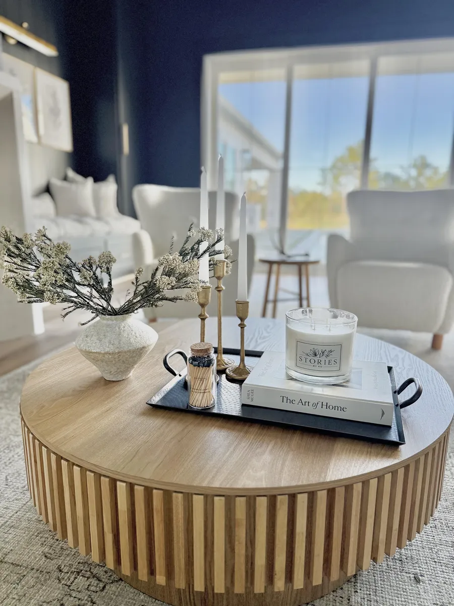 The Softly Styled Story coffee table vignette